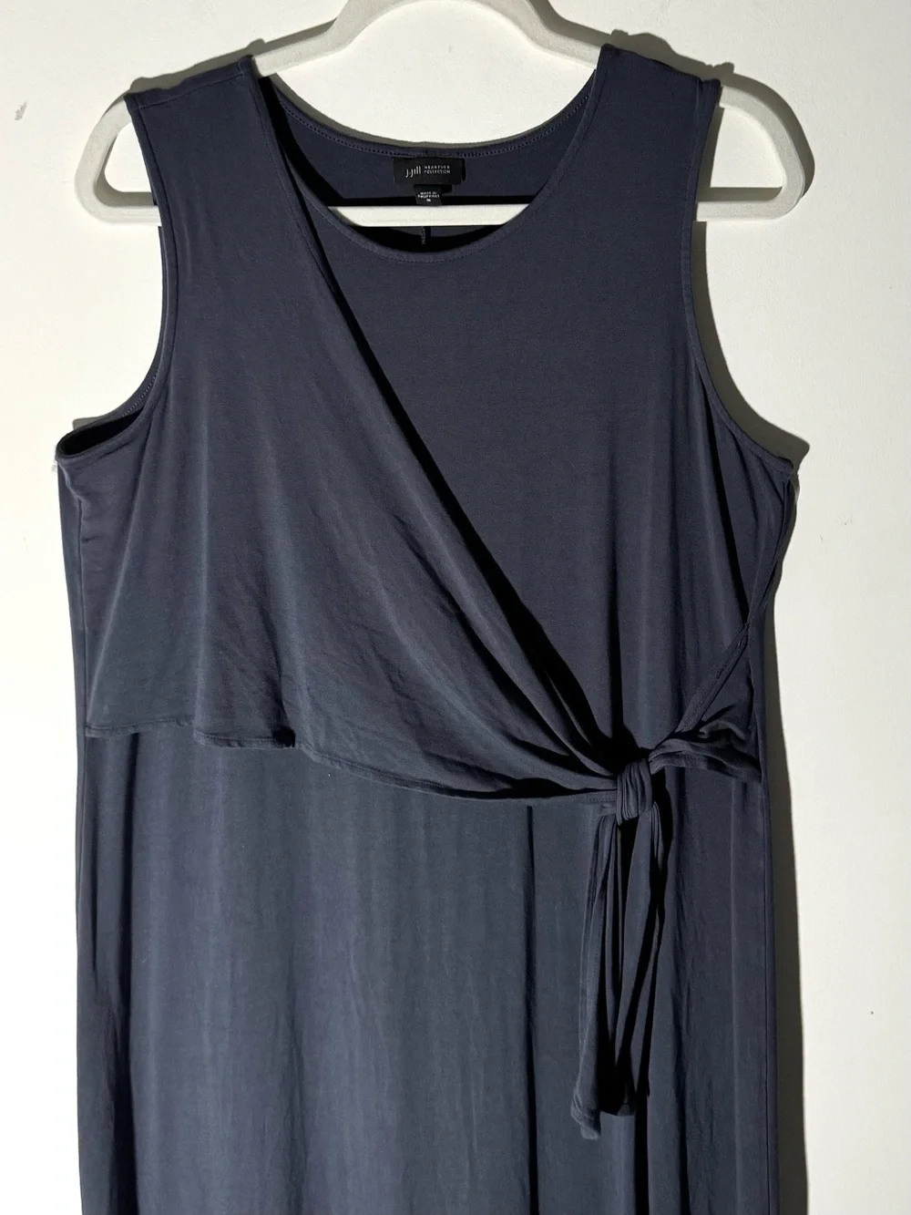 J. Jill Wearever Side Tie Sleeveless Maxi Dress Sz M Jersey knit